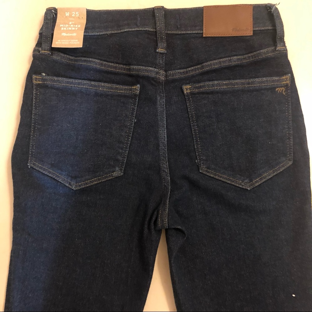 New- Madewell 9” Mid-rise Skinny Jeans, Size W25 - Picture 10 of 16